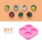 Super Shiny 1.5 inch Silicone Mold for DIY Round Circle Phone Grip Resin Mold, Phone Socket Molds for Epoxy Resin, 4-Cavity Silicone Mould for DIY Resin Casting Jewelry Making Badge Reel Mold